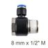 Swivel Elbow Pu 8mm X 1/2' M